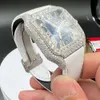 맞춤형 얼음 vvs vvs1 moissanite 다이아몬드 생일 선물 시계