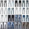 Jeans de designer para homens jeans empilhados homens angustiados França moda calças pretas retas homens motociclista buraco estiramento denim casual jean homens skinny elasticit denim rasgo