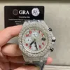 Nya smycken Vackra bussdown VVS handinställning Hip Hop Men Moissanite Iced Out Diamond Watches