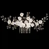 Headwear Hair Accessories Bridal Wedding Hair Accessories Crystal Flower Peal Hair Comb Clips Jewelry for Women Party Bride Headpiece Bridesmaid Gift 231204