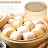 Double Boilers Bamboo Steamer Basket Convenient Dessert Vegetable Steamers Cooking Tool Lid Vegtable