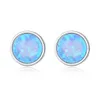 European Retro Opal Round S925 Silver Stud Earrings Jewelry Fashion Women Plated 18K Gold High end Earrings for Women Wedding Party Valentine's Day Christmas Gift SPC