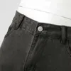 Jeans da uomo Pantaloni dritti elastici con design a bordo alto e pantaloni lunghi con motivo a stella Pantaloni larghi in denim casual a gamba larga da uomo