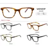 Solglasögonramar Kirka Unisex Eyewear Acetate Rectangle Single Stripes Colors Frame Optical Recept Glasögon för Malefemale WD1451P