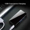 Умная сенсорная электрическая импульсная USB-зажигалка, необычная уличная ветрозащитная двойная дуговая металлическая беспламенная зажигалка с драконом, мужские гаджеты