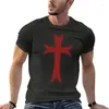 Erkek Tişörtleri Şövalyeler Templar Haçlı Çapraz Büyük Boyutlu Harajuku Giysileri Pamuk Sokak Giyimi Plus Boyut Tee