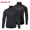 Jaquetas de ciclismo Santic Men Ciclismo Jaquetas Outono Inverno Casacos à prova de vento Casaco Manter Quente Respirável Conforto Roupas KC6104 231204