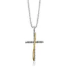 Collier Dy Designer de luxe TwistedDavid's Cross Populaire Bouton Ligne Pendentif David Bijoux Chaîne En Acier Inoxydable