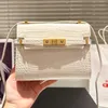 Designer Donna Manhattan Box Mini Borsa a tracolla Francia Marchio di lusso Pelle bovina Coccodrillo in pelle goffrata Borsa con patta superiore Borse a tracolla a tracolla da lavoro per ufficio