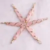 Anhänger Halsketten 6 Teile natürliche Energieheilung Edelstein Sechseckel kristallspunkten Rosenquarzdraht für Frauen Girls202f
