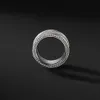 العنصر الفردي الأكثر مبيعًا لـ DY من ثلاثة صفوف من الماس الجديد Silver Silver Silver Simple and Popular Small Minaid Ring Jewelry