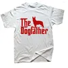 남자 T 셔츠 The Dogfather German Shepherd Dad Dad Graphic Sleeve Summer Summer Funny Casual Mens 의류 스트리트웨어 탑