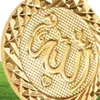 Women Men039s Faith Solid Gold GF 24k Yellow Chain Round Shape Pendant Jewelry 196quot Classic Muslim Whole4605922