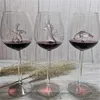 Tasses Tasse en verre Verre de cristal européen Requin Coupe de verre de vin rouge Bouteille de vin Verre Talon haut Requin Coupe de vin rouge Cadeau de fête de mariage 21 cm 231204