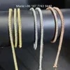 S avec bijoux, Bracelet, collier plaqué or Icedout, chaîne de Tennis Moissanite