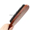 Escovas de cabelo Pure Javali Cerdas Escova de Barba com Alça Mens Barbear Bigode Pente Escovas de Cabeleireiro Gota Entrega Produto de Cabelo Dhtho