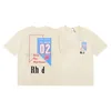 Designer Rhude Men Maglietta Summer Street Short Short Short Women Lovers Loves Luxury T-shirts Lettere di moda stampate Scate in tessuto pesante di alta qualità Top 2Muq