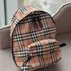 Klassiek Beige Check Backpack Designer Bag Modemerk Logo Travelzak Luxe Check veelzijdige Backpack Designer Vintage Style Simple Backpacks Retro Hike Bag