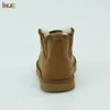 Bottes INOE véritable peau de mouton daim cuir hommes laine de mouton doublure de fourrure hiver courte cheville bottes de neige avec fermeture éclair garder au chaud chaussures sans lacet 231202