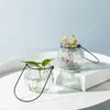 Vasos pendurado vaso de vidro hidropônico com suporte criativo ornamentos transparentes scindapsus aureus planta garrafa decoração para casa