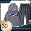 Trapstar Brand TRAPSTAR Printed Sportswear Men Colors Warm Two Pieces Set Loose Hoodie Sweatshirt Pants Jogging Trapstar Tracksuit 459