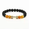 Erkek Bilezikler Yepyeni Tasarımlar Metal Yeni Barbell 8mm Amber Boncuklar Lava Rock Stone Fitness Moda Dumbbell Bracelets261b