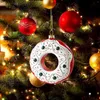 Christmas Decorations Ball Tree Red And White Helicopter Donut Decoration Small Pendant Crystal Hanging Chandelier Navidad 2023