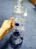 Bong en verre super coloré 20 pouces de hauteur narguilé épais et capiteux conduite d'eau en ligne perc dab plate-forme pétrolière bongs lourds gros tuyaux de bécher rose de cire 12 LL