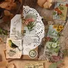 Geschenkpapier 20 Stück Vintage PET Aufkleber Buch DIY Tagebuch Dekoration Pflanze Blume Schmetterling Kunst Handwerk Scrapbooking Kawaii Briefpapier