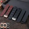 للحصول على حزام Hublot Big Bang Watchband أداة مشبك مقاوم للصدأ للرجال بقرة حقيقية من الجلد المراقبة