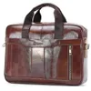 Moda masculina maleta de couro genuíno bussiness bolsa portátil saco do mensageiro ombro crossbody sacos para masculino escritório mão tote lj22504