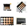 Concealer Palette 15 Colors Face Cream Facial Care Camouflage Makeup With Brushes 15Colors Drop Delivery Health Beauty Dhdsr