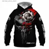 Moletons masculinos Moletons Nome personalizado Primavera / Outono 3D Hoodies Bultaco Motocicletas Moletons com capuz Impresso Moda Masculina Casual Oversized Hoodies Homens Q231204