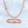 Cuban Link Chain Designer 9 mm Naszyjnik z cyrkonu Biżuteria Europejska Amerykański Hop Hop Naszyjnik dla mężczyzn i kobiet WH6628151