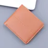 Wallets Short Men's Wallet Bright Line Design Advanced Simple Texture Soft Leather Ultra-thin Student Trend PU Coin Purse