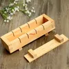 Sushi Tools wooden white sushi mould Special flat roller shutter tools Bamboo rice pressing mat bento maker 231204