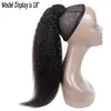 Синтетические парики Magic Paste Human Hair Ponytail Kinky Straight Human Hair Afro Yaki Ponytail для чернокожих женщин Бразильские волосы Remy s 231204