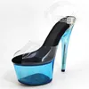 Sandaler laijianjinxia 17cm/7inch PVC övre sexig exotisk kvinnlig plattform Fashion High Heels Pole Dancing Shoes 018