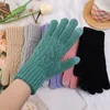 Fingerless Gloves Men's Warm Full Finger Winter Touchscreen Plus Fleece Woman Thickening Wool Knitted Cycling Driving 231204