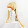 يحتفل الحفلات Agatsuma Zenitsu Short Blonde Ombre و Long Ponytail Cosplay Cap Cap Cap Cap