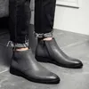 Buty Glazov Spring Fashion skórzane mężczyźni wygodne sukienki z sukienką boksową buty czarne brązowe kostkę 231204