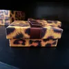 simple seven lovers ring box leopard printing pedant box fashion necklace package special jewelry case trend earring studs box rib297h