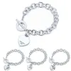 New Heart-shaped Bracelet S925 Sterling Silver 11 Womens Bracelet Tf Style Buckle Pendant Rose Bright MOVE BRACELET G220510244K