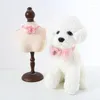 Dog Collars Lace Cat Collar Breakaway Bow Tie Flower Adjustable Safety Kitten Accessories Cats Small Dogs Pet