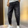 Herfst jeans heren nieuw licht luxe modemerk lichte losse Haren broek borduren alle bijpassende kleine voeten lange broek 13