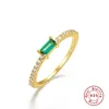 Pierścienie klastrowe Roxi błyszczący kryształ dla kobiet para ślubu 925 srebrna impreza zaręczynowy pierścionek biżuterii bague femme argent