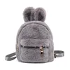 Sac d'école pour enfants en peluche fausse fourrure Mini oreilles de lapin sacs à dos pour enfants filles enfants école maternelle épaule Mini sacs à dos 2110289q