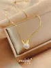 Pendant Necklaces 2023 Pearls Necklace For Women Girls Stainless Steel Clavicle Chain Lucky Chinese Zodiac Jewelry Gifts