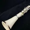 Nuovo Clarinetto G chiave di prima classe Clarinetto Ebony White White-Plited Keys Good Material and Sound With Case Free Shipping