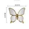 Decorative Figurines Metal Butterfly Dragonfly Wall Hanging Mirror Decoration Living Room Bedroom Pendant Insect Wings Handicrafts